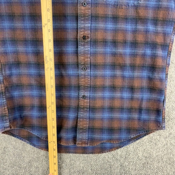 Pendleton Mason Flannel Shirt Mens Medium Blue Plaid Button Down Long Sleeve - Picture 5 of 6